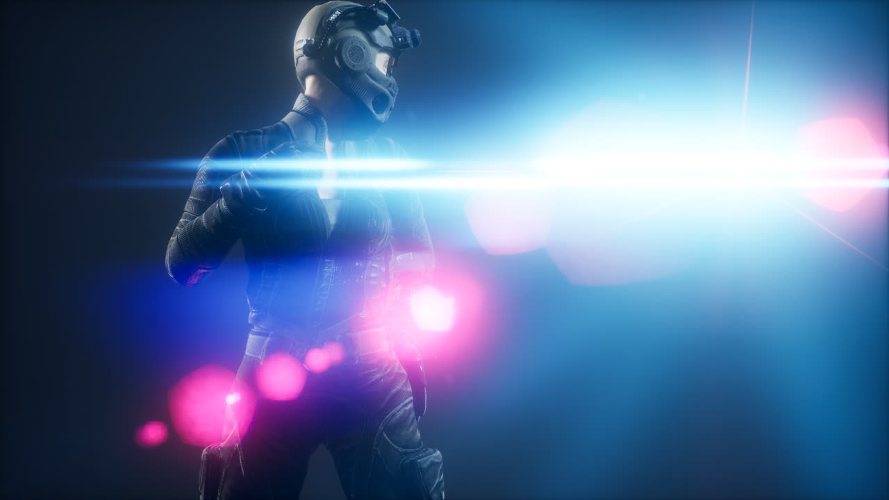 mujer joven cyberpunk, estilo futurista