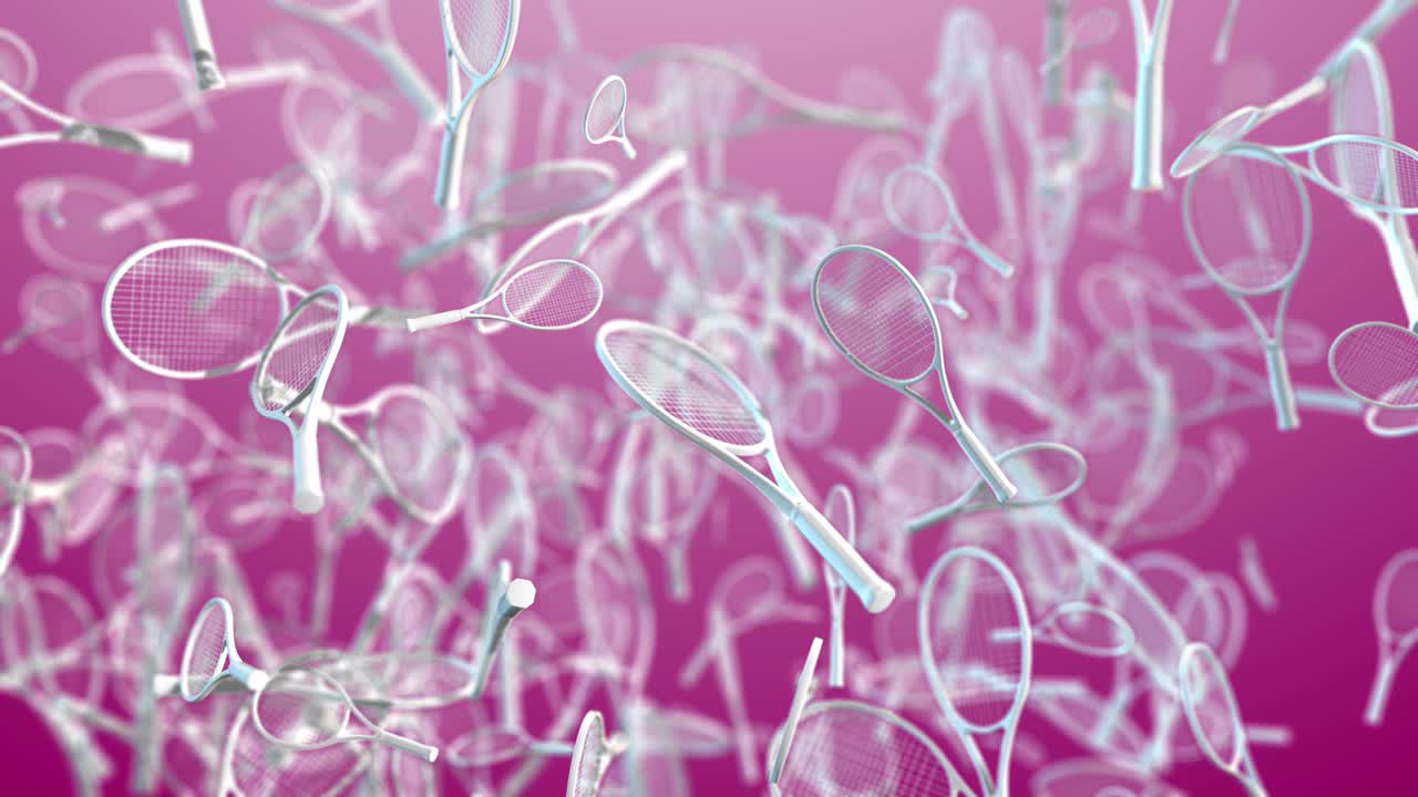 스포츠 배경 테니스 라켓 분홍색