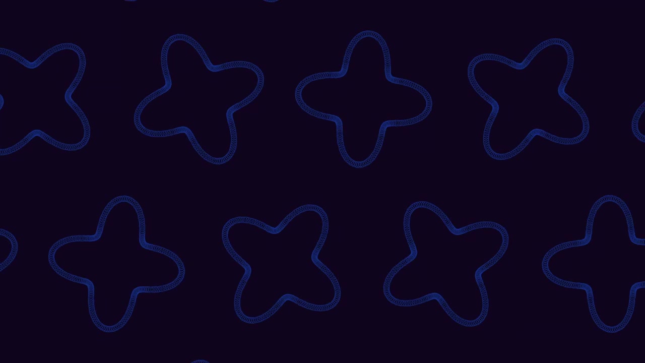 A mesmerizing pattern of blue stars on a black backdrop, varying in size and shape, forming a harmonious and repeatable design that captivates the eye