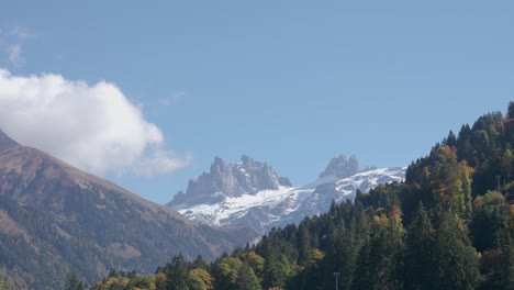 beautiful mountain landscape on a sunny day in engelberg, switzerland