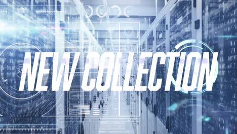 animación de nuevos textos de colección y procesamiento de datos a través de servidores informáticos