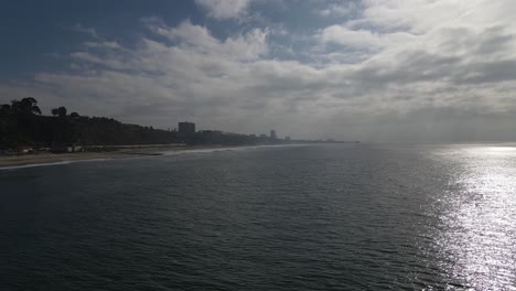 santa-Monica-beaches-aerial-flyover-Los-Angeles