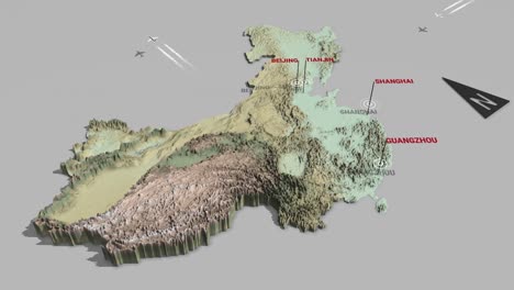 3d terrain map china