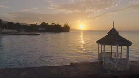 serene sunset over calm caribbean