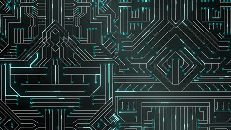 Animation-of-red-circles-over-integrated-circuit