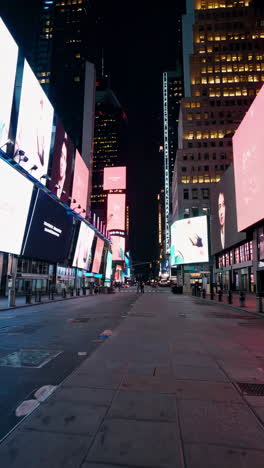empty times square at night