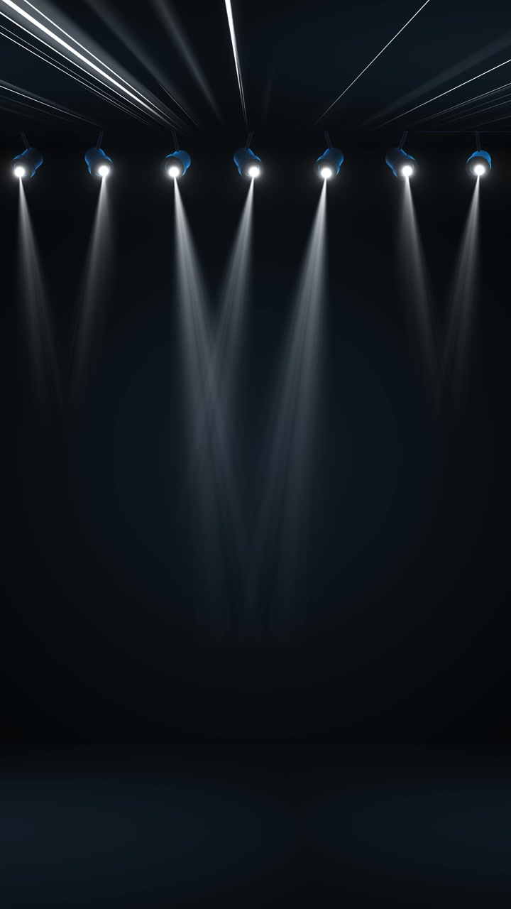 Dark stage light background crossing spotlights smoke haze and empty studio space live show videos