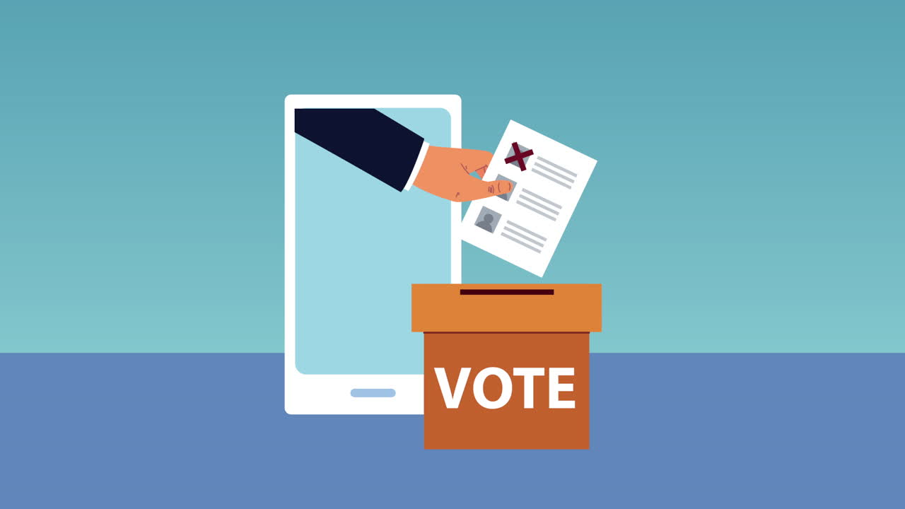 온라인 투표 일러스트레이션