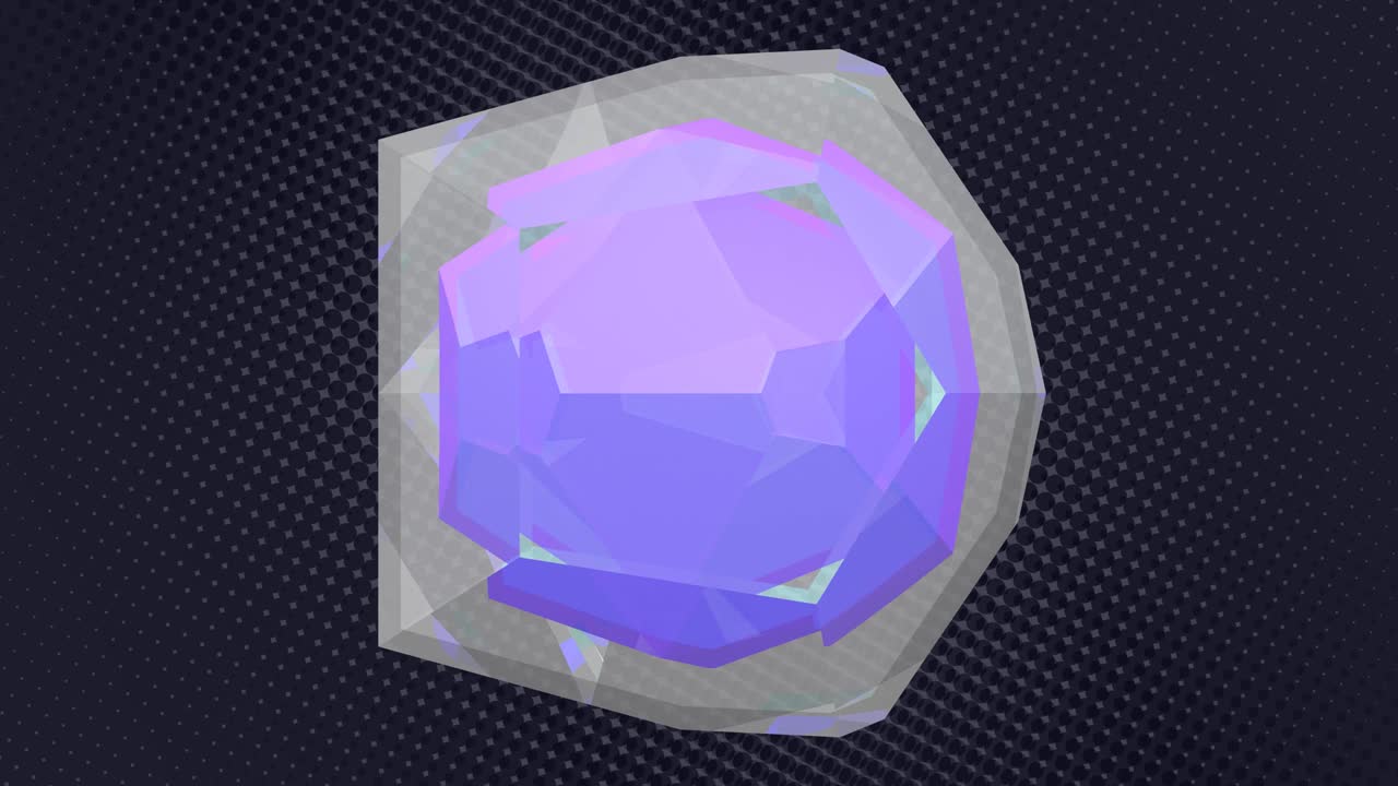추상 3d 이동 보라색 결정 다이아몬드 - 4k 원활한 루프 모션 배경 애니메이션