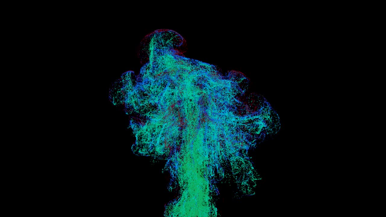 una explosión de partículas única.