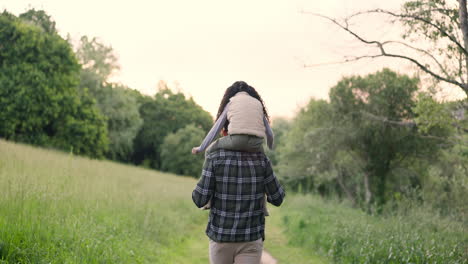 father and daughter enjoying a day out in nature