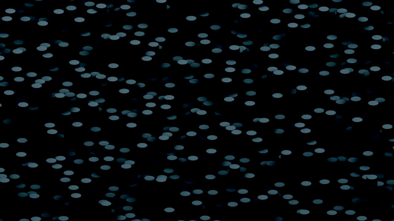 Gray circles move on the surface in the dark animation background