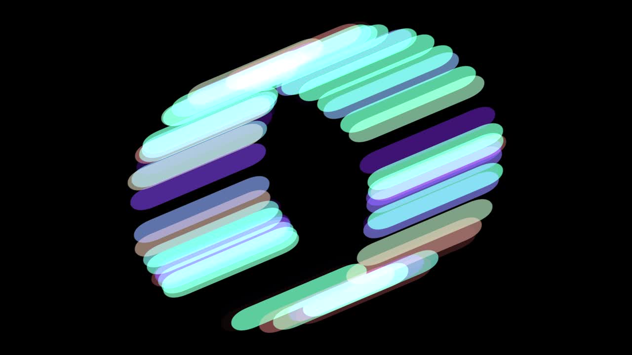 움직이는 원과 함께 검은 바탕