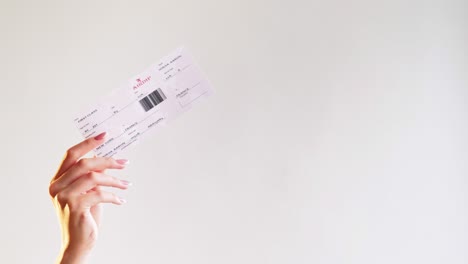 boarding pass international flight passenger hand