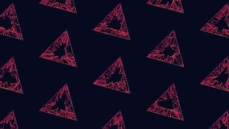 Neon-abstract-triangles-pattern-with-rainbow-dots-and-lines