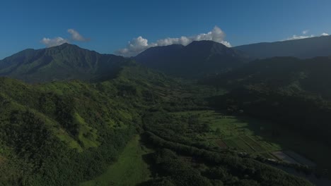 kauai hawaii mountains aerial drone view