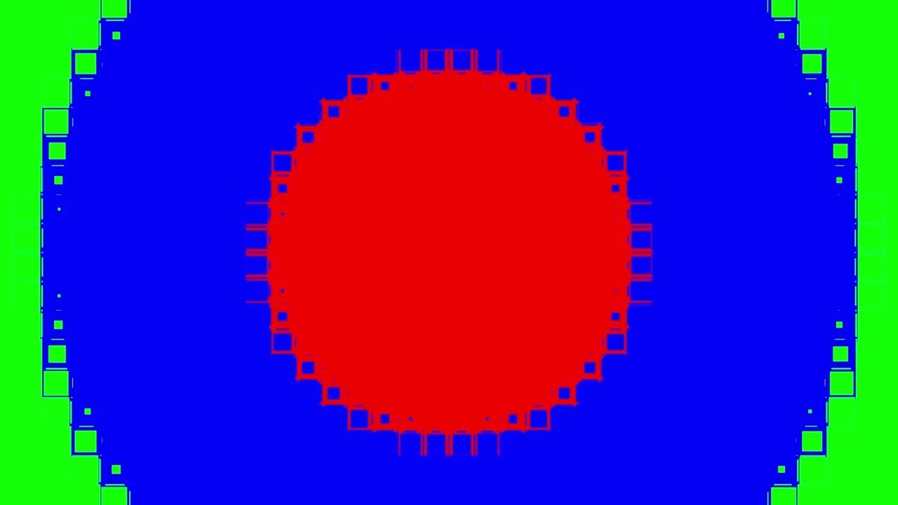 Circular voxel hole intro