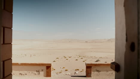Desert View Through an Abandoned Building