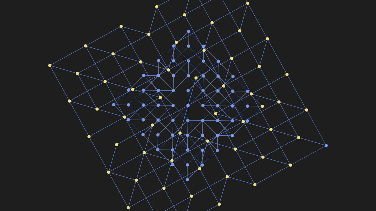 Cube with square grid a 3d visual representation