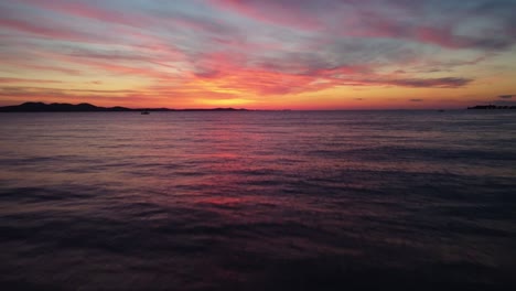 4K-drone-tracking-shot-of-the-Zadar-sunset