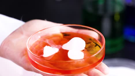 observing dry ice reaction in a laboratory setting