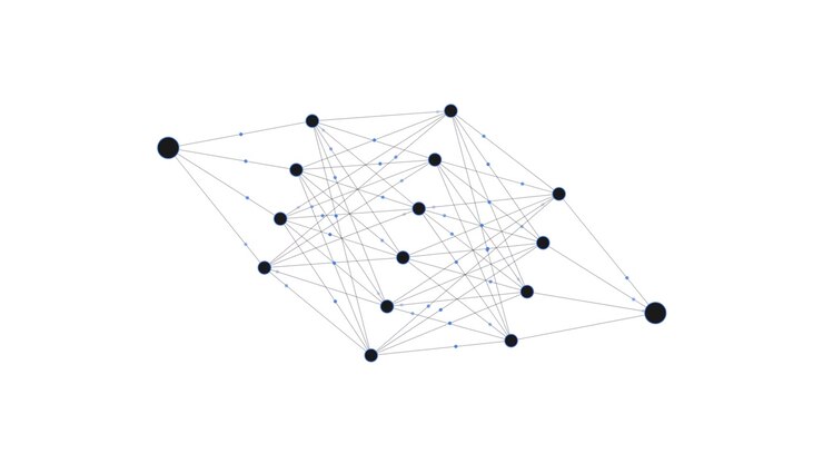 Abstract Animation of a Neural Network Connection