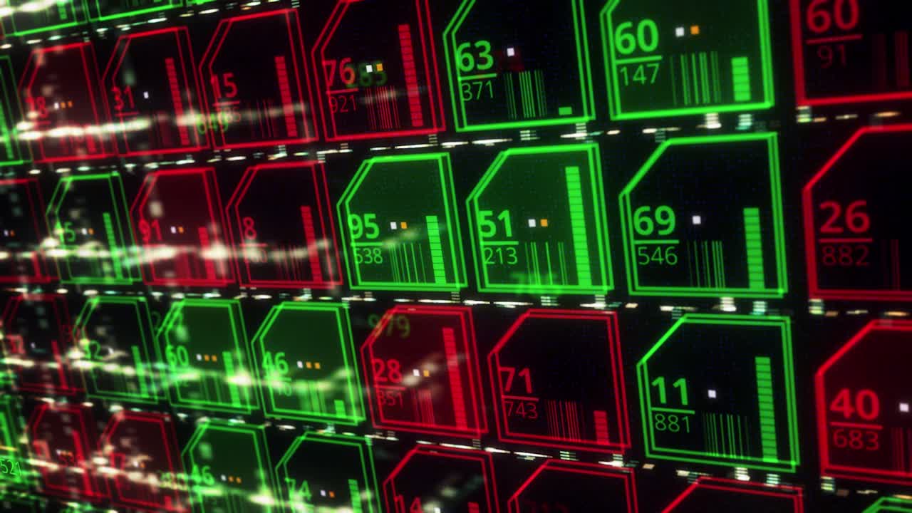 Interfaccia di visualizzazione dei dati futuristici