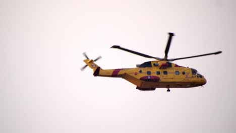 rcaf search and rescue ch-149 cormorant helicopter flying