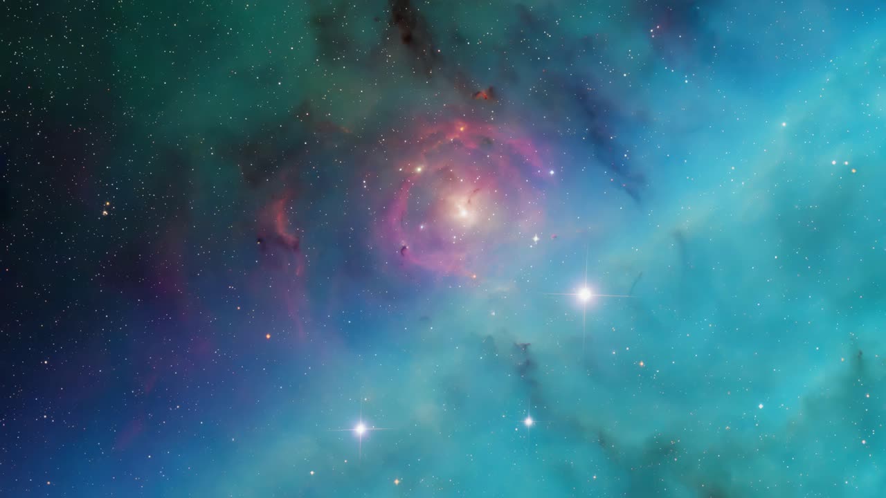 Vibrant Nebula and Starfield in Deep Space
