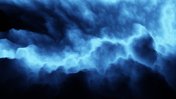 Energia elettrica: un sorprendente fulmine blu illumina l'oscurità.