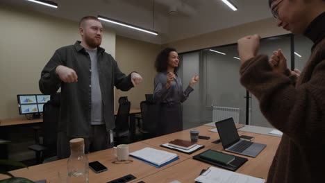 office meeting with colleagues