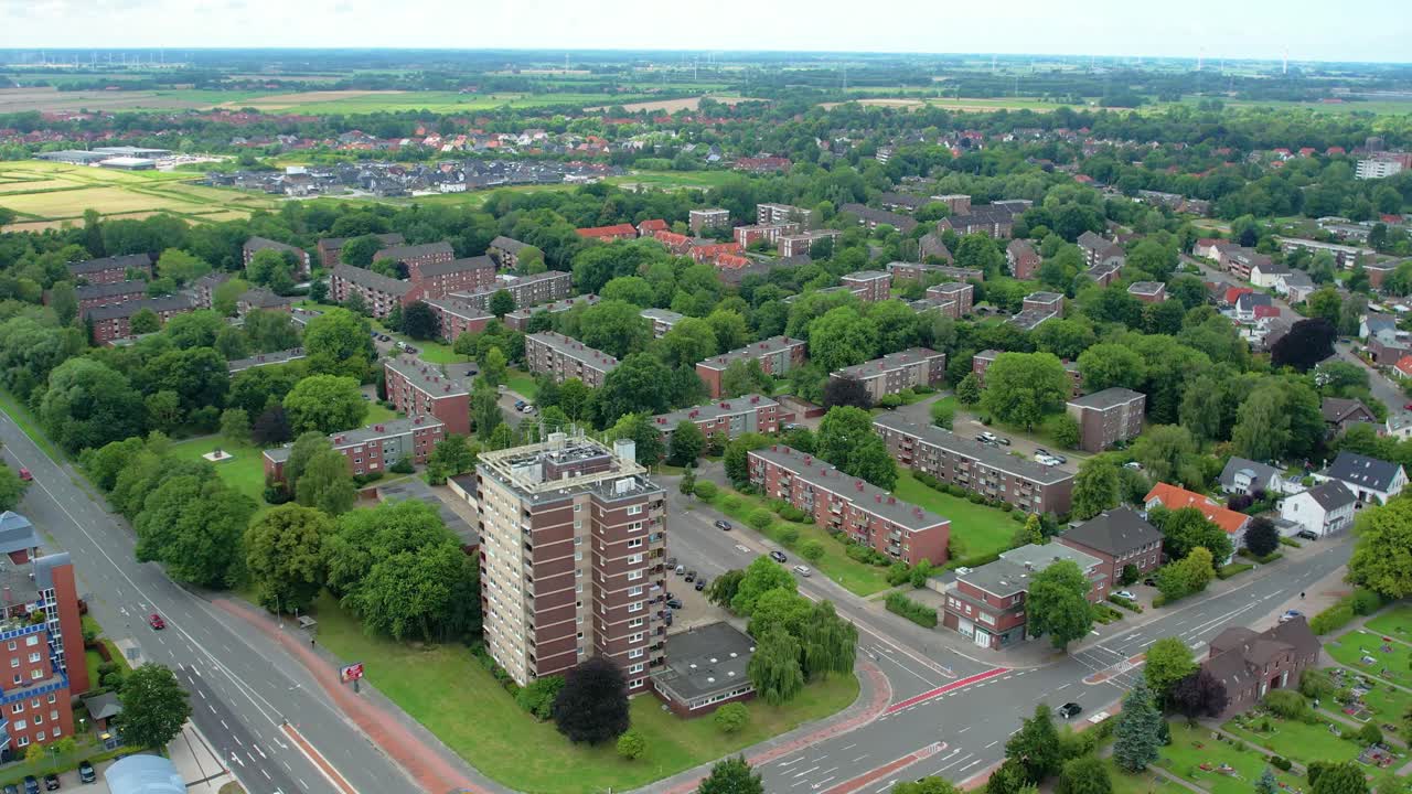 Modern Residential Buildings In The Town Of Wilhelmshaven, Lower Saxony, Germany