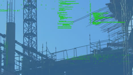 silueta de un lugar de construcción