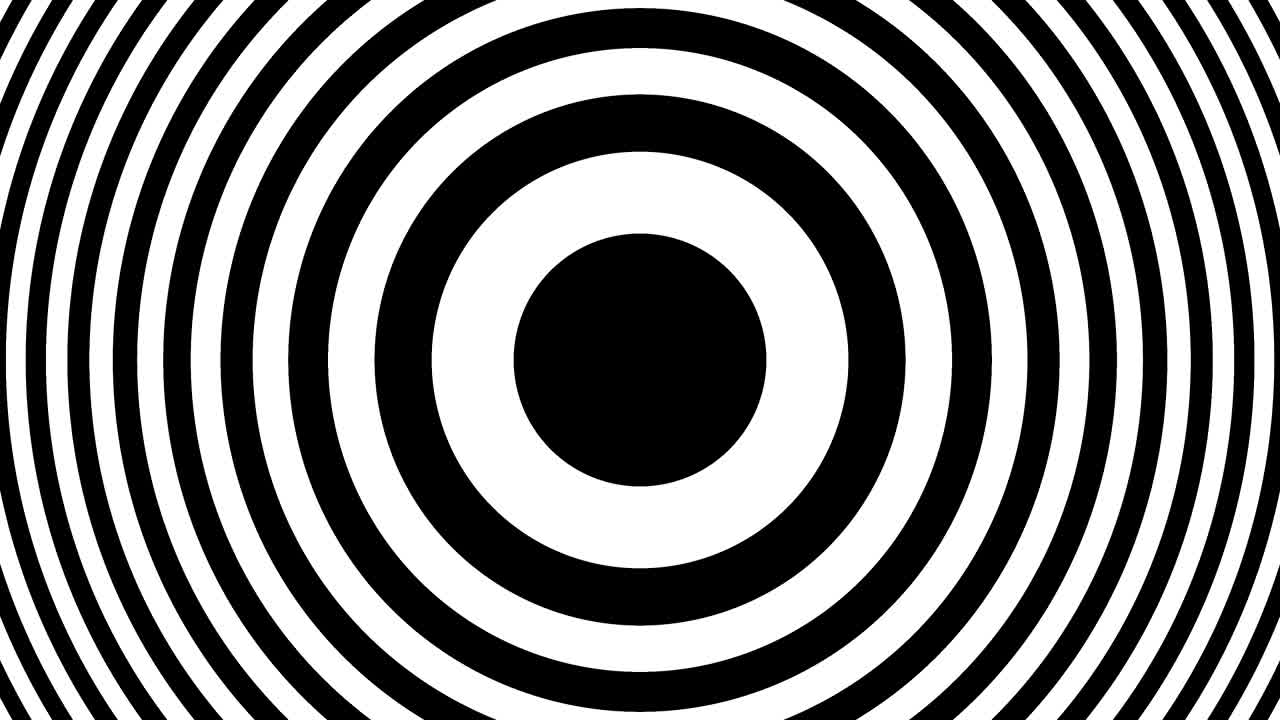 Motion background with moving collapsing concentric circles. Seamless loop 3840 x 2160, 30 fps