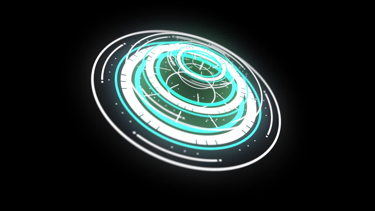 퓨처리스틱 gui: 원의 집합, 추상적인 디지털 기술, 퓨처리즘 gui: 가상 인터페이스 요소