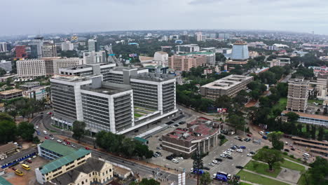 aerial shot of the city of accra in ghana during day