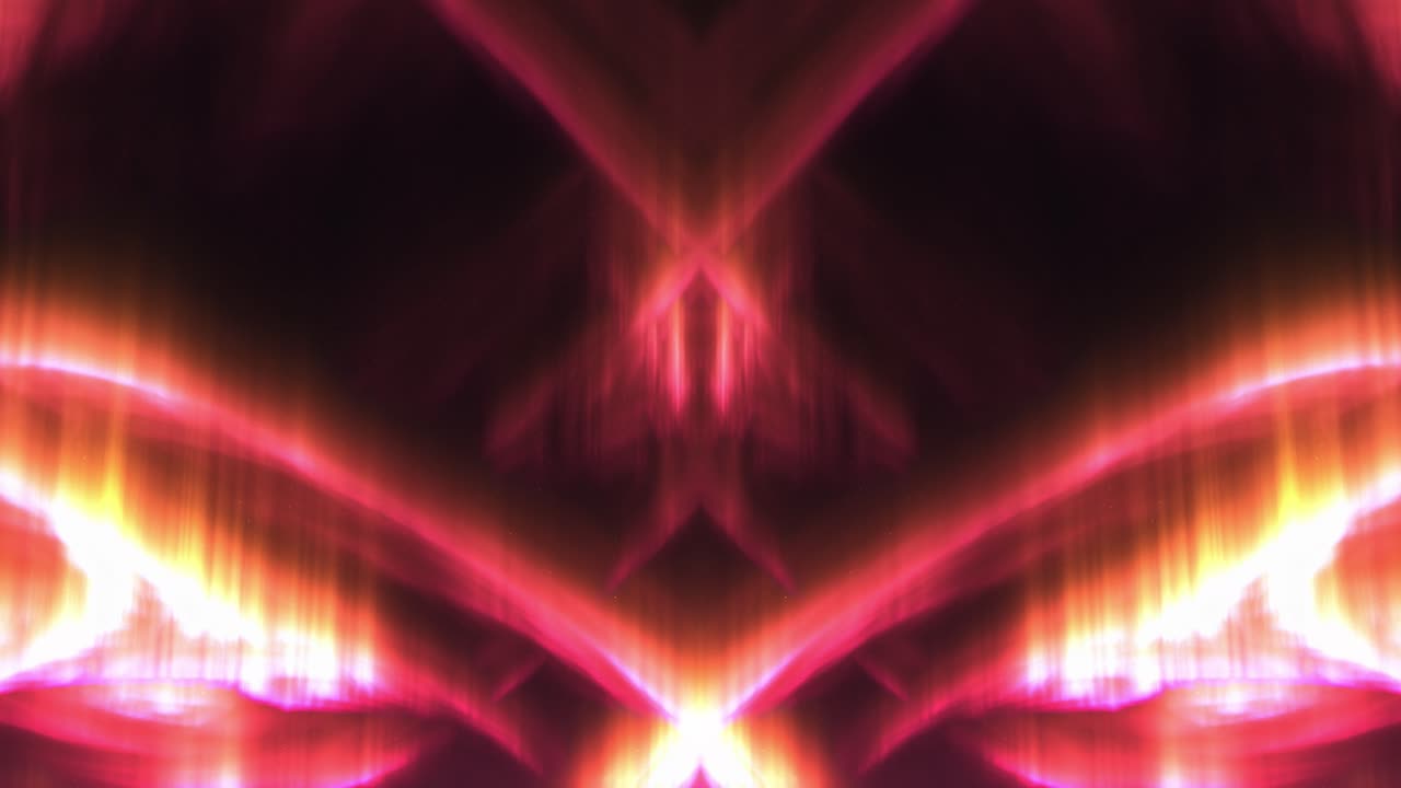 una danza cósmica de la aurora boreal con gradientes de rojo tejiendo a través del cielo nocturno