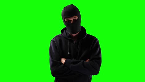 hacker with green screen