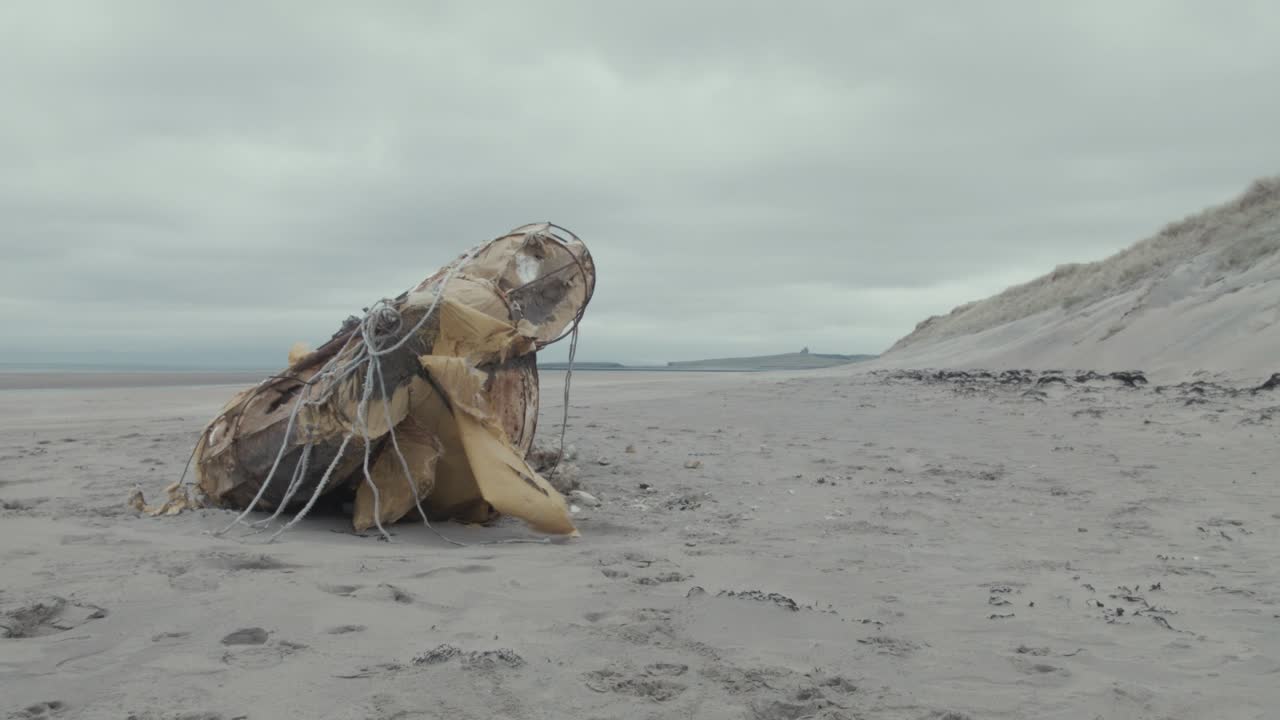 Cuban Refugee boat washed up on shoreline