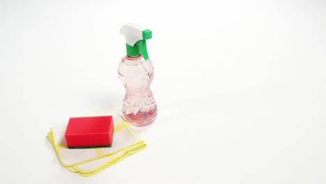 Reinigungsschwamm-Und-Sprühflasche