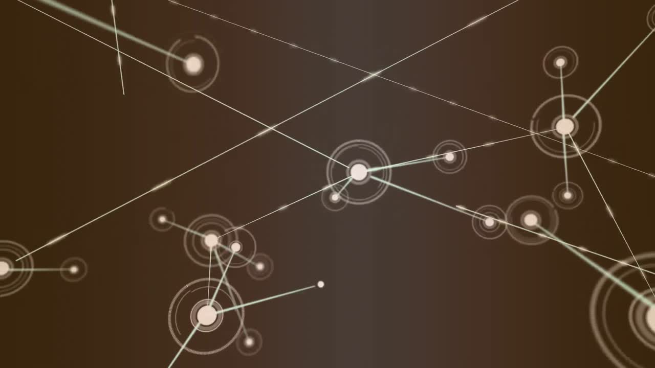 검은 바탕 위의 연결 네트워크의 애니메이션