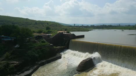 waterfall rajdari devdari and latif shah dam aerial view