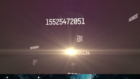 Animation-Der-Zahlenänderung-Und-Datenverarbeitung-Mit-Leuchtendem-Licht