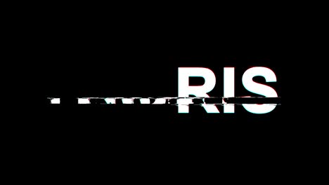 risk glitch effect text digital tv distortion 4k loop animation