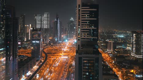 a night timelapse in dubai