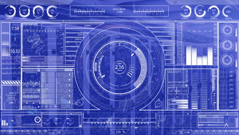 animation of statistics and data processing over computer servers