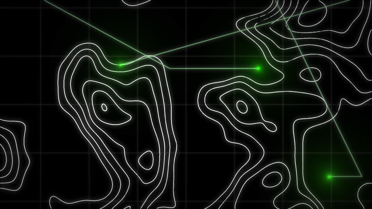 검은 바탕에 있는 모양과 반점의 애니메이션