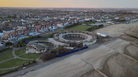 eastbourne redoubt 2021 sunset sussex uk aerial view 4k