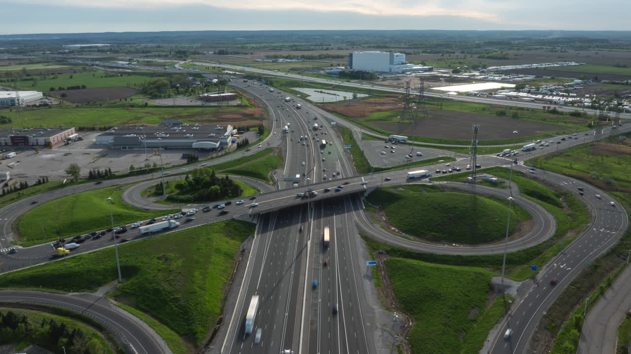 Highway 401 in Mississauga, Canada, captured in a hyperlapse showing road details