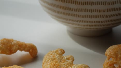 crisps figures with spooky shapes, bats and ghosts. snack on halloween celebration.